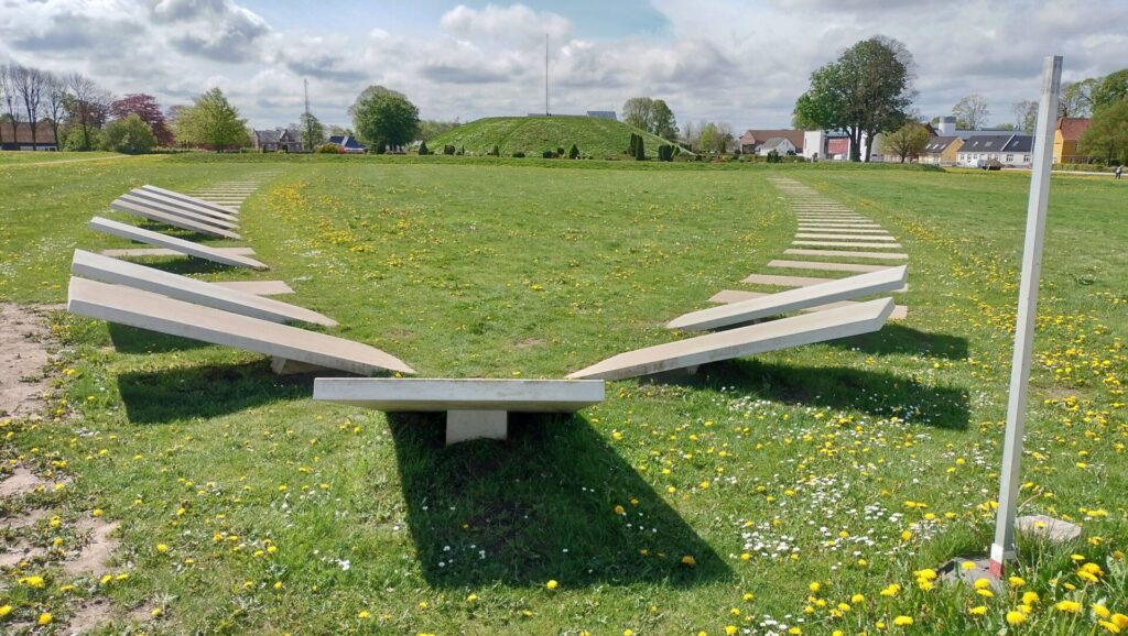 stone boat layout at jelling, denmark